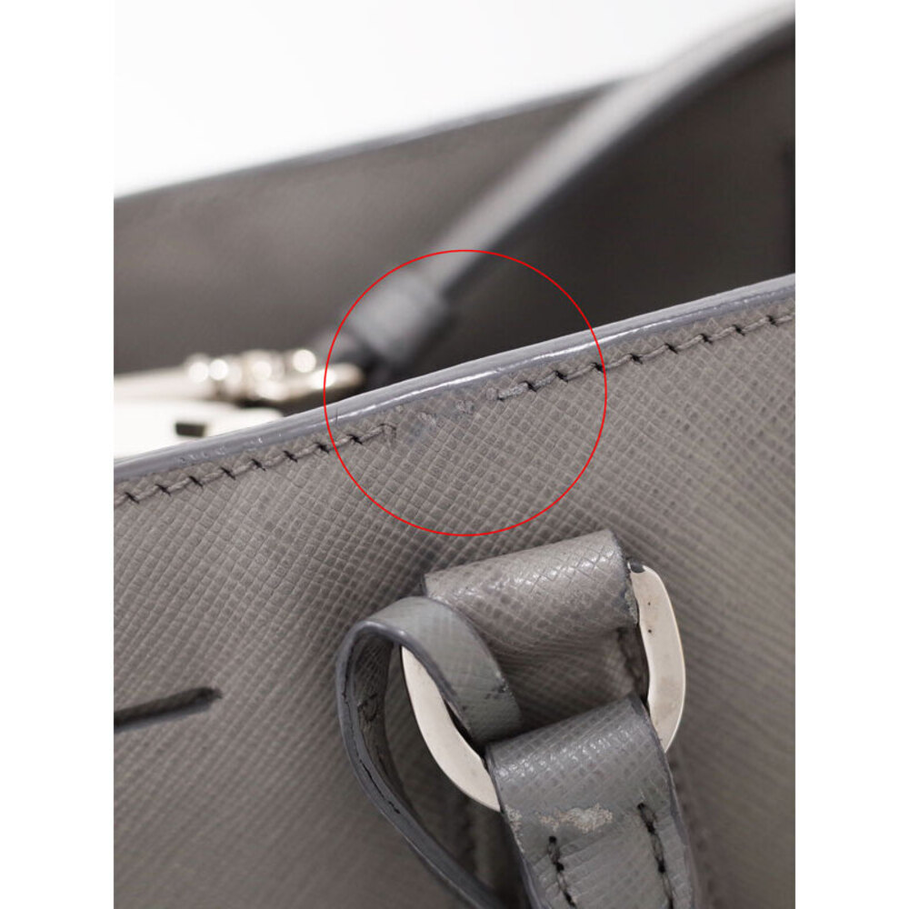 Prada Leather Bag Bag Saffiano Shoulder Tote Galleria - Picture 8 of 9